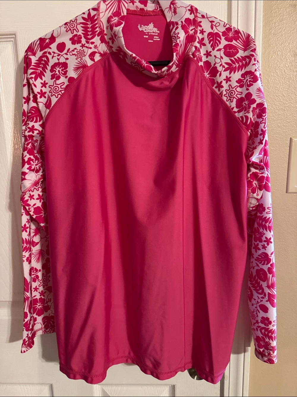 Vineyard Vines Pink Floral Raglan Long Sleeve Tee